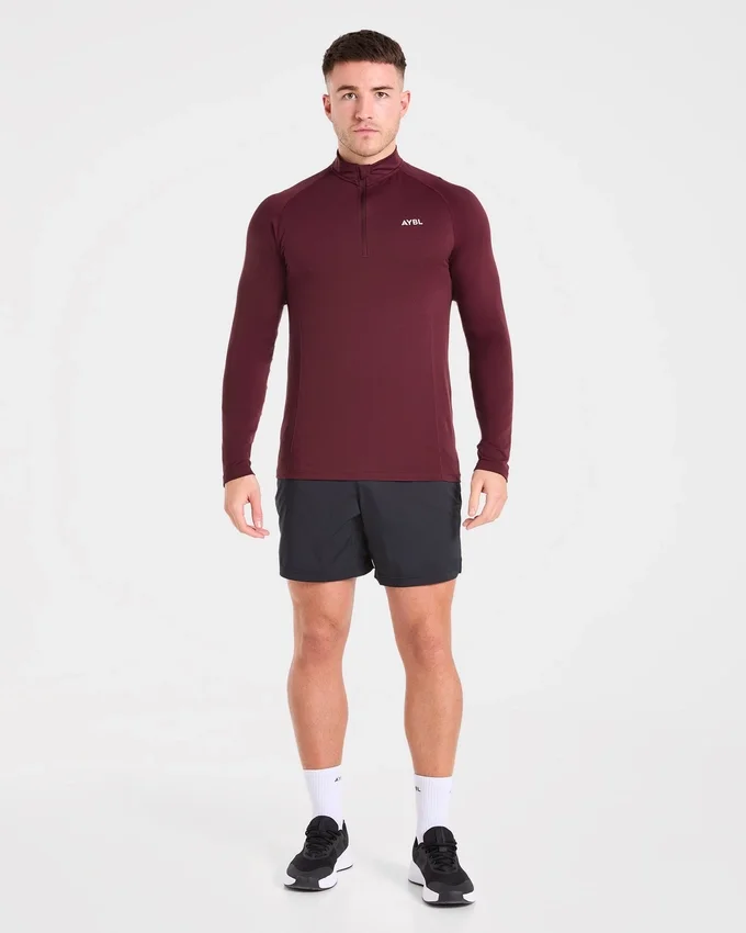 Essential naadloze pullover met 1/4 rits