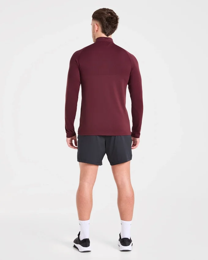 Essential naadloze pullover met 1/4 rits