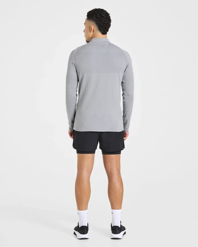Essential naadloze pullover met 1/4 rits
