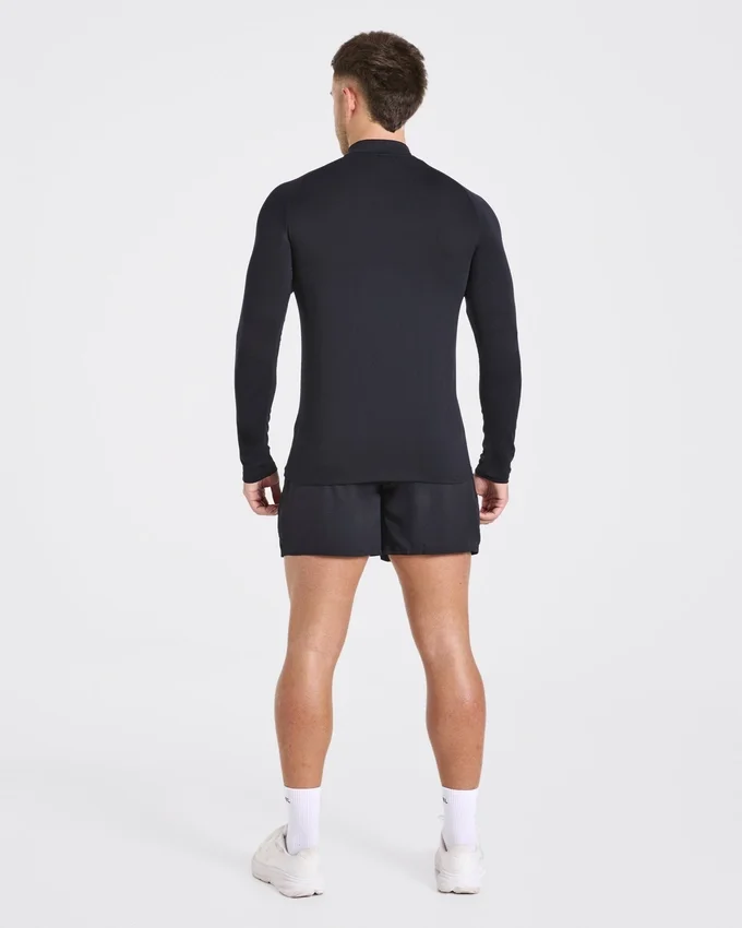 Essential naadloze pullover met 1/4 rits