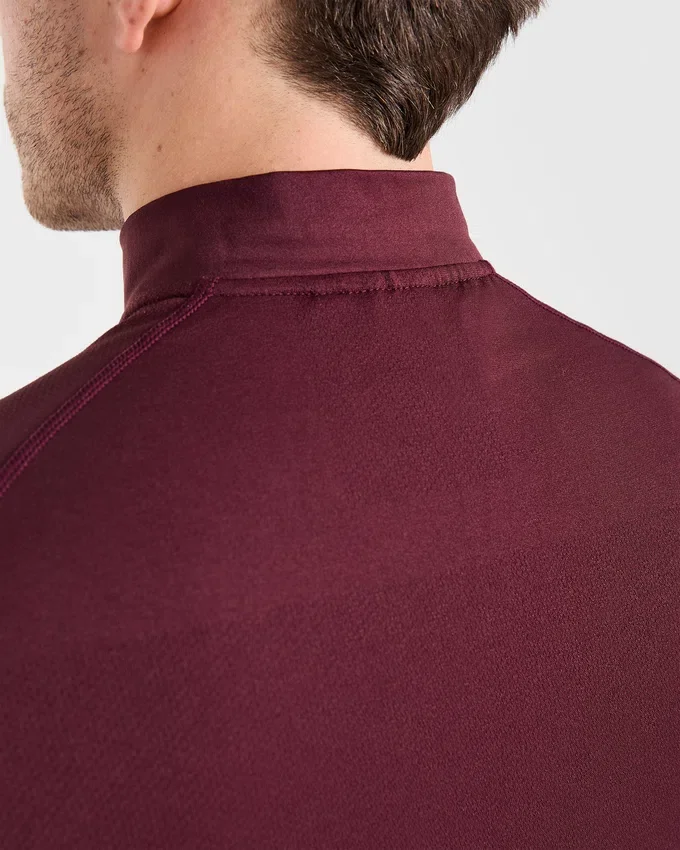 Essential naadloze pullover met 1/4 rits