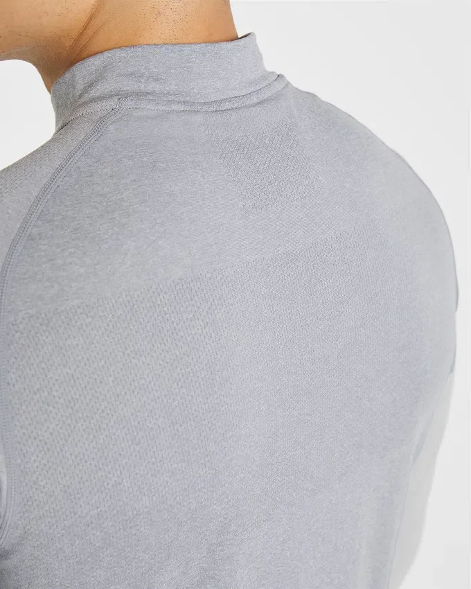 Essential naadloze pullover met 1/4 rits