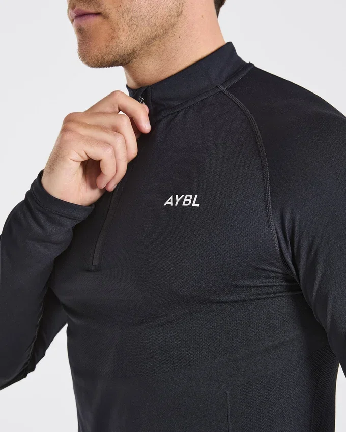 Essential naadloze pullover met 1/4 rits