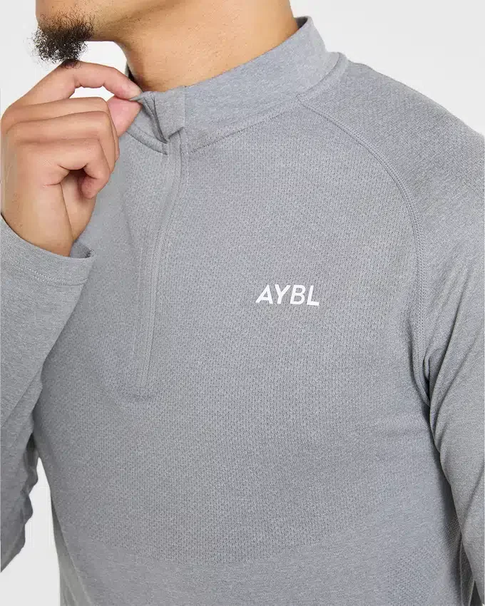 Essential naadloze pullover met 1/4 rits