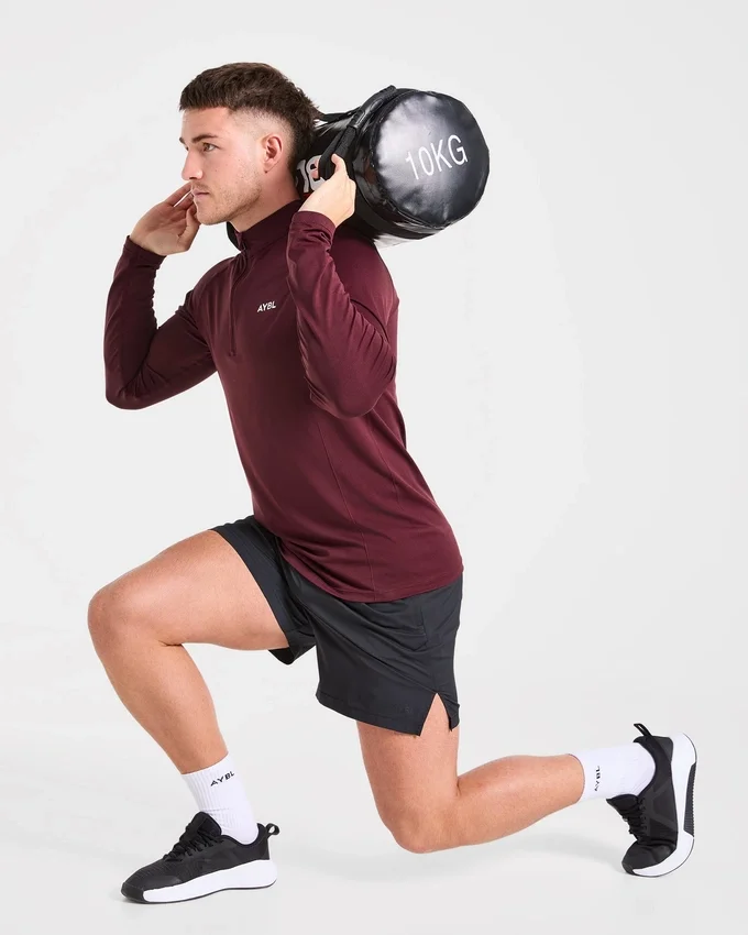Essential naadloze pullover met 1/4 rits