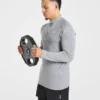 Essential naadloze pullover met 1/4 rits