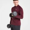 Essential naadloze pullover met 1/4 rits