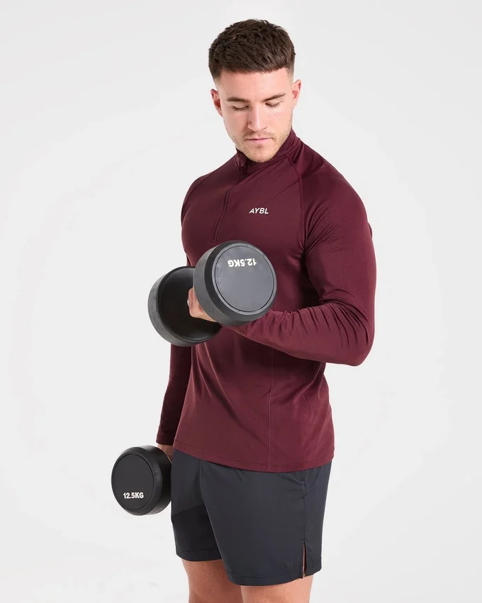 Essential naadloze pullover met 1/4 rits