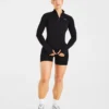 Essential naadloze pullover met halve rits