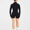 Essential naadloze pullover met halve rits