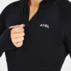Essential naadloze pullover met halve rits