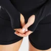 Essential naadloze pullover met halve rits