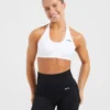 Essential naadloze sportbeha met halternek
