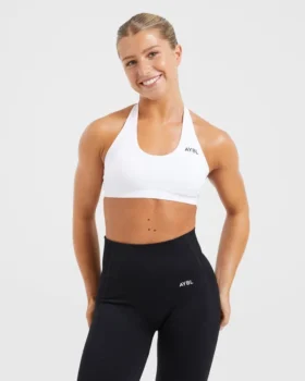 Essential naadloze sportbeha met halternek