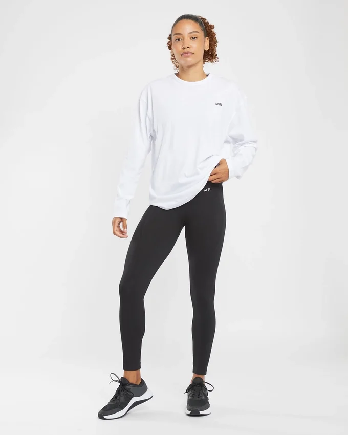 Essential oversized T-shirt met lange mouwen