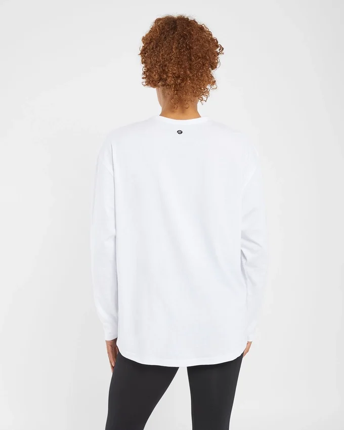 Essential oversized T-shirt met lange mouwen