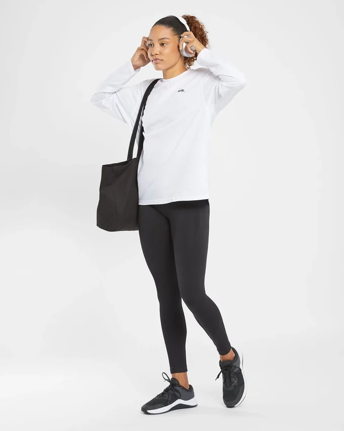 Essential oversized T-shirt met lange mouwen