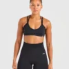 Essential sportbeha met bandjes