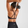 Essential sportbeha met bandjes