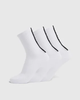 Everyday Crew-sokken met streep aan de achterkant (3-pack)