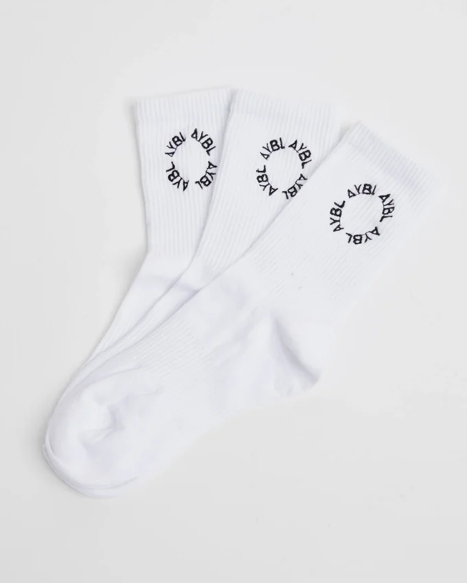 Geborduurde crew-sokken voor Everyday-gebruik (3-pack)