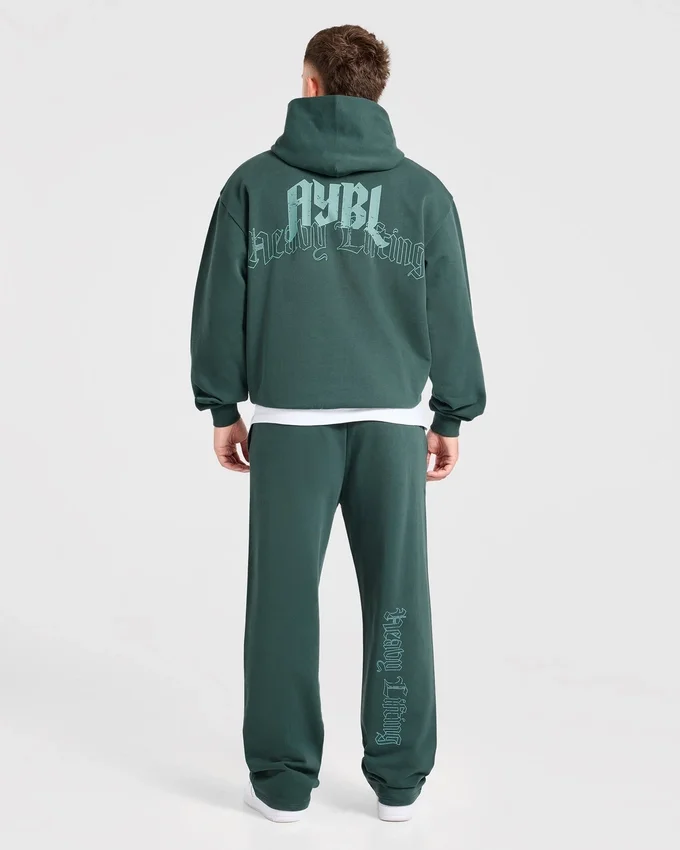 Heavy Lifting Gothic oversized Joggingbroek met rechte pijpen