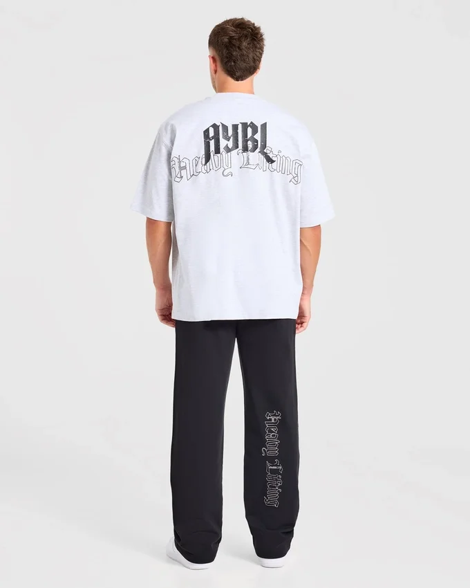 Heavy Lifting Gothic oversized Joggingbroek met rechte pijpen