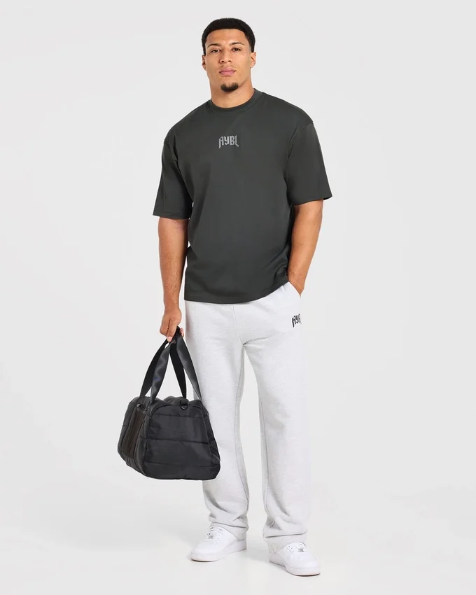 Heavy Lifting Gothic oversized Joggingbroek met rechte pijpen