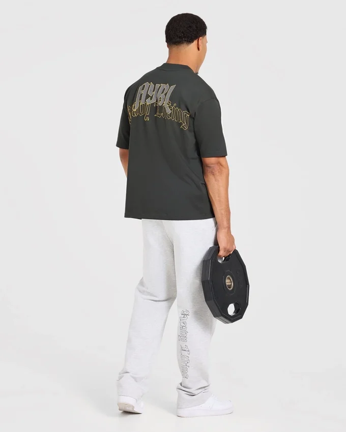 Heavy Lifting Gothic oversized Joggingbroek met rechte pijpen
