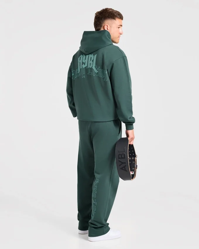 Heavy Lifting Gothic oversized Joggingbroek met rechte pijpen