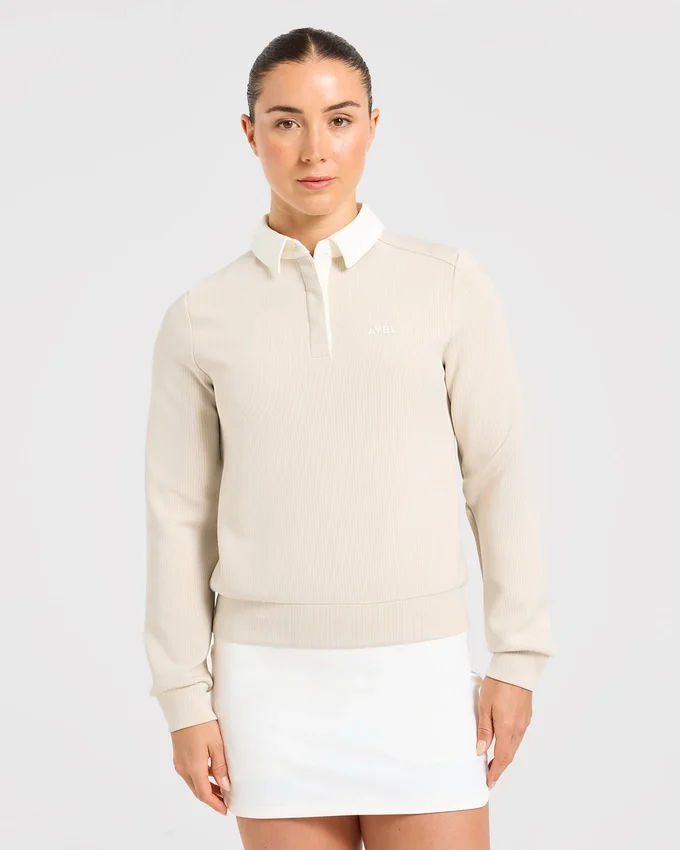 Kenmerkende polo met lange mouwen