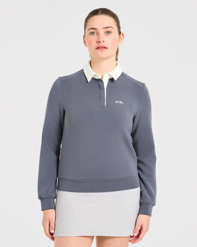 Kenmerkende polo met lange mouwen