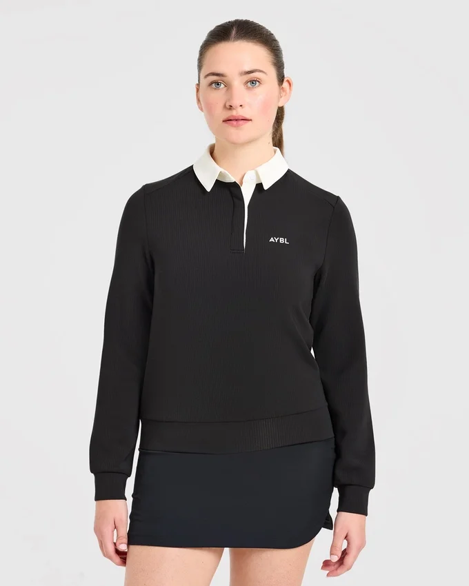 Kenmerkende polo met lange mouwen
