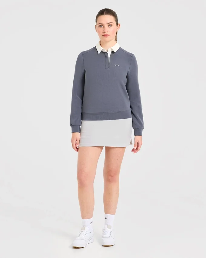 Kenmerkende polo met lange mouwen