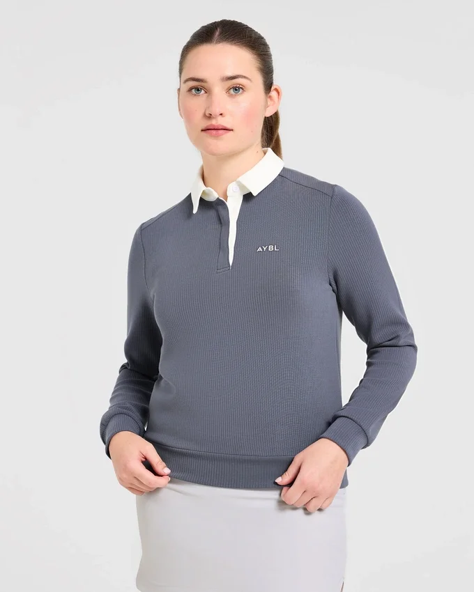 Kenmerkende polo met lange mouwen