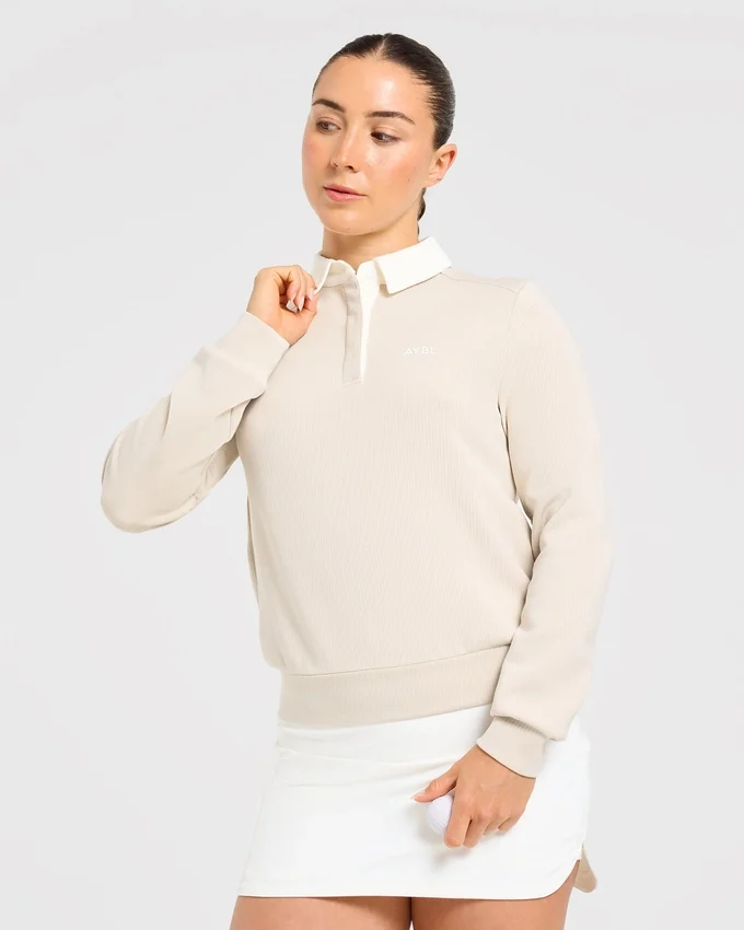 Kenmerkende polo met lange mouwen