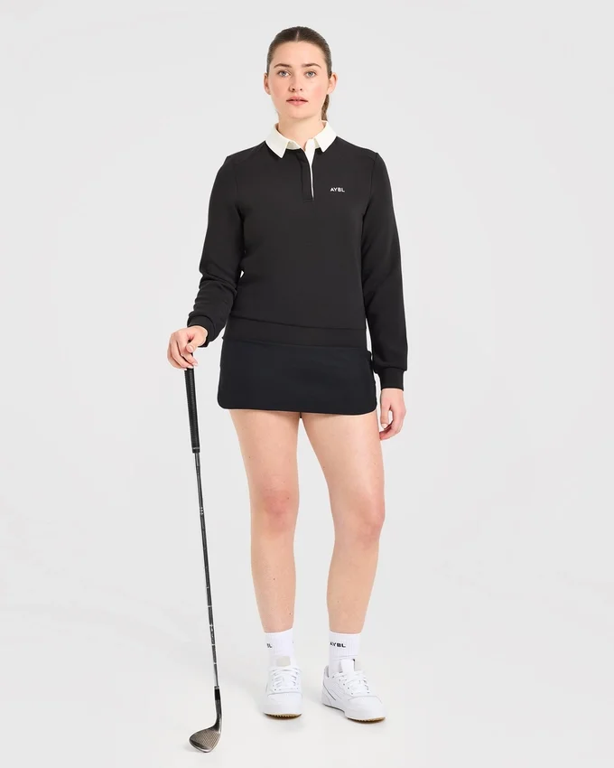 Kenmerkende polo met lange mouwen