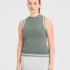 Klassiek gebreid vest met hoge hals