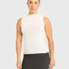 Klassiek gebreid vest met hoge hals