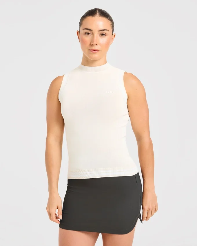 Klassiek gebreid vest met hoge hals