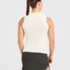 Klassiek gebreid vest met hoge hals