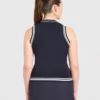 Klassiek gebreid vest met hoge hals