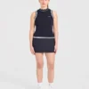 Klassiek gebreid vest met hoge hals