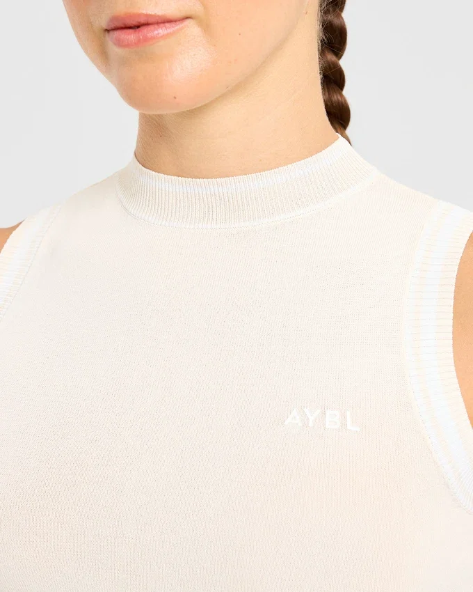 Klassiek gebreid vest met hoge hals