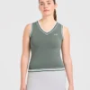 Klassiek gebreid vest met V-hals