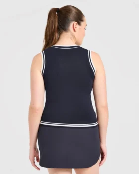 Klassiek gebreid vest met V-hals