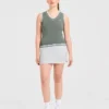 Klassiek gebreid vest met V-hals