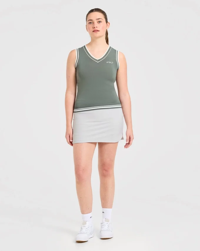 Klassiek gebreid vest met V-hals