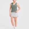 Klassiek gebreid vest met V-hals