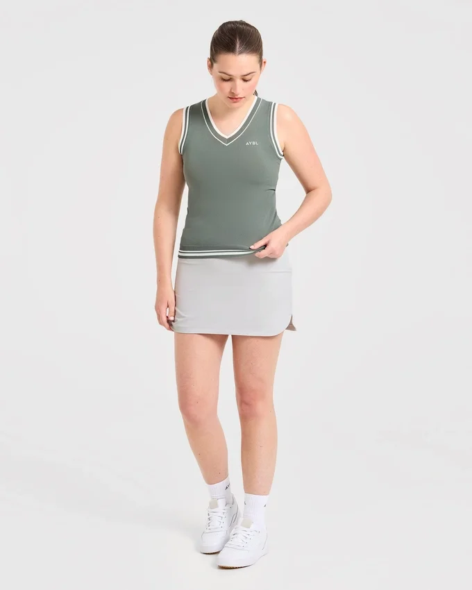 Klassiek gebreid vest met V-hals